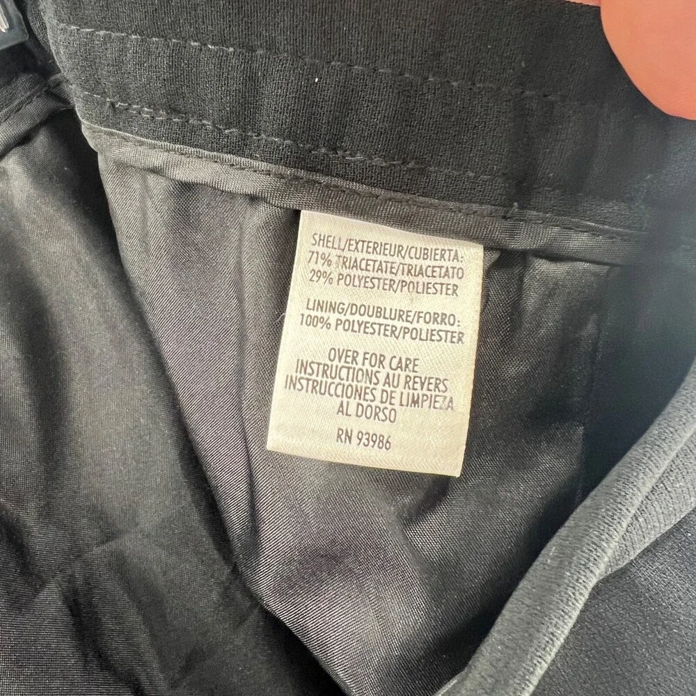 August Max Dress Pants Womens 4 Black‎ 36x27 Pleated Professional Work Suit Pant